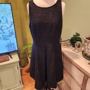 Black Textured Mini Dress